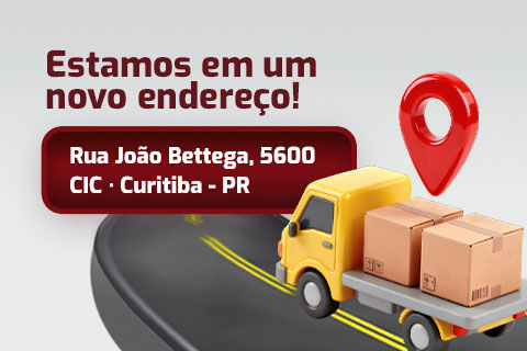 Destaque na localização da nova unidade da Metalco na Rua João Bettega, 5600, CIC Curitiba, com pin de localização