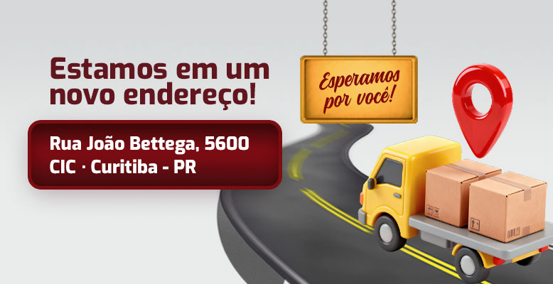 Destaque na localização da nova unidade da Metalco na Rua João Bettega, 5600, CIC Curitiba, com pin de localização